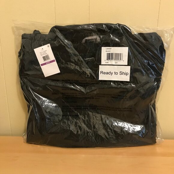 Men's London Fog Auburn Lightweight Zip Front Golf Jacket-L45500T(Black)Size 2XT - Picture 4 of 6